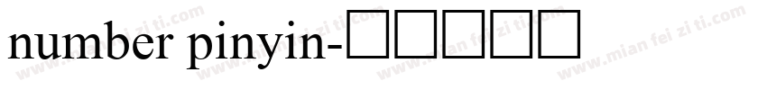 number pinyin字体转换